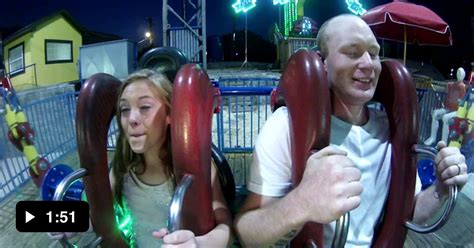 slingshot tits out|Compilation of all the orgasms on the Slingshot ride. At the